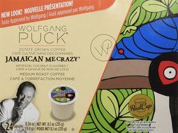 Wolfgang Puck Coffee, Jamaican Me Crazy, K-Cups for Keurig Brewers, 24-Count (Packaging May Vary) N9