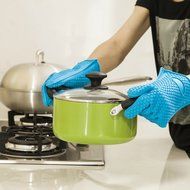 BonNoces Silicone Cooking Grilling Protection Gloves- Heat Resistant- Hand Protection, Kitchen Accessories Great... N8