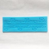 Allforhome Sugarcraft Cake Decoration tool HEART CHAIN lace border Icing fondant Silicone Mold Mould Lace fondant...