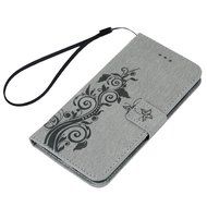 iPhone 7 Plus Case (5.5 inch) - Flip Folio Wallet Stand Case Embossed Cirrus PU Leather Case Shockproof Soft TPU... N43