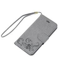 iPhone 7 Plus Case (5.5 inch) - Flip Wallet Stand Case Embossed Flowers PU Leather Shock-Absorption Soft TPU Inner... N11