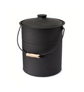 Plow &amp; Hearth Basic Ash Bucket with Handle and Lid