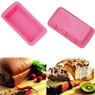 WHOSEE 2-Pack Silicone Bread Loaf Cake Mold Non Stick Bakeware Baking Pan Random Color N4