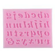 niceeshop(TM) Alphabet Letter Shape Party Silicone Cake Molds Decoration Fondant Cookie Baking Mold,Random Color N6