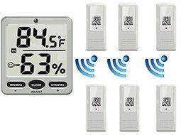 Ambient Weather WS-07 Big Digit 8-Channel Wireless Thermo-Hygrometer N8