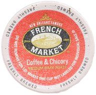 French Market Coffee Roast Single Serve Cups, Dark Roast Coffee and Chicory (2 Pack of 12)