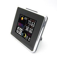 DYKIE RS8736LSPZBL RF Wireless Weather Station Black with Backlight Indoor Outdoor Temperature Humidity Weather... N2