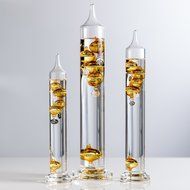 Galileo Yellow Glass Thermometers Set of Three (Bundle)