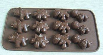 dinosaur shape Muffin case Candy Jelly Ice cake Silicone Mould Mold Baking Pan Tray N2