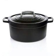 Martha Stewart Collector Enameled Cast Iron 6 Qt. Round Casserole - Black Pepper