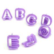 Cake &amp; Cookie Cutters 40PCS Plastic Alphabet Letter Cake Biscuit Baking Mould Fondant Cookie Cutters