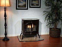 Heritage Cast Iron Porcelain Black Vent-Free Stove VFD30CC70BN - Natural Gas
