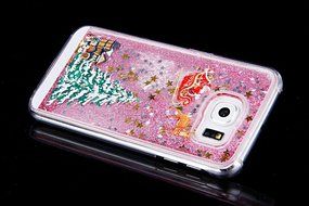 Galaxy Note 5 Case,Galaxy Note 5 Liquid Cover,PHEZEN Christmas Tree Santa Claus Design Cool Quicksand Moving Stars... N3