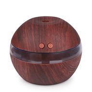 Ultrasonic Humidifier,Powstro Wood Grain 300ml Air Aroma Aromatherapy Essential Oil Diffuser With Blue LED Light... N3