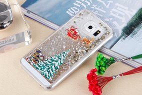 Galaxy Note 5 Case,Galaxy Note 5 Liquid Cover,PHEZEN Christmas Tree Santa Claus Design Cool Quicksand Moving Stars... N6