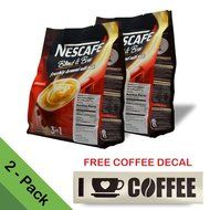 2-PACK Nescaf&eacute; 3-in-1 ORIGINAL Blend and Brew (with FREE COFFEE DECAL STICKER) Premix Instant Coffee ★ Taste Creamier... N3