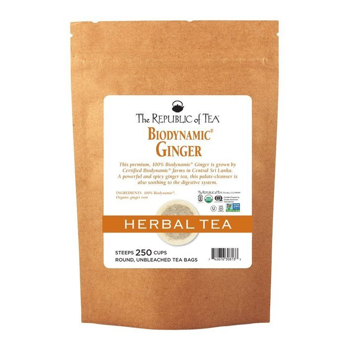 The Republic Of Tea Biodynamic Turmeric Cinnamon Herbal Tea, 36 Tea Bags, Premium 100% Biodynamic Blend N5