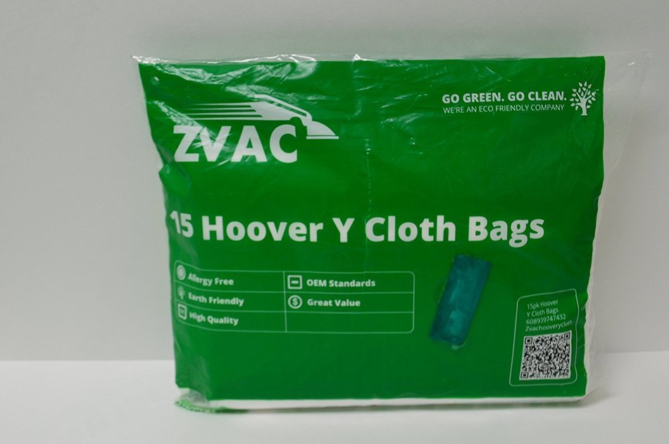 15 Hoover WindTunnel HEPA Style CLOTH Type Y Vacuum Bags - Allergen filtration with Closure - Similar To Hoover... N6