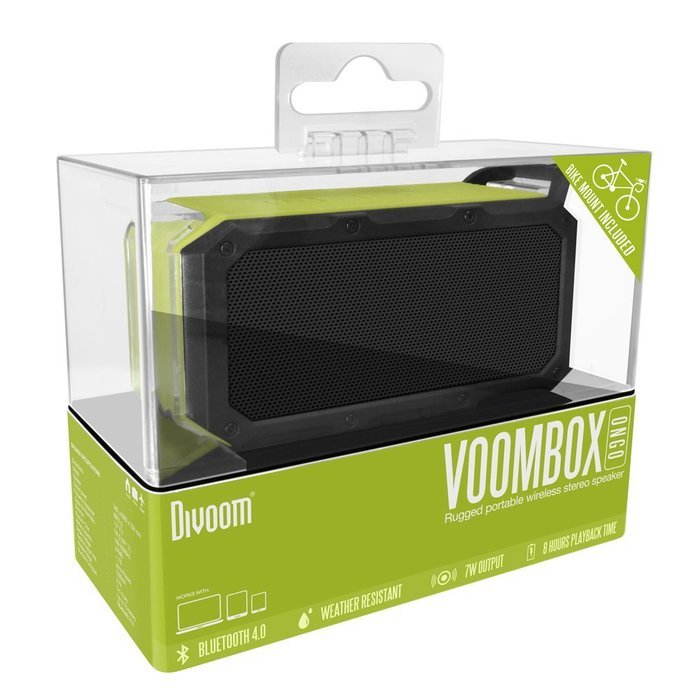 Divoom VOOMBOX ONGO WATER RESISTANT, Biking, BluetSpeaker with Mic for Apple iphone 5, 4s, 4, iPod, iPad, Mac,...