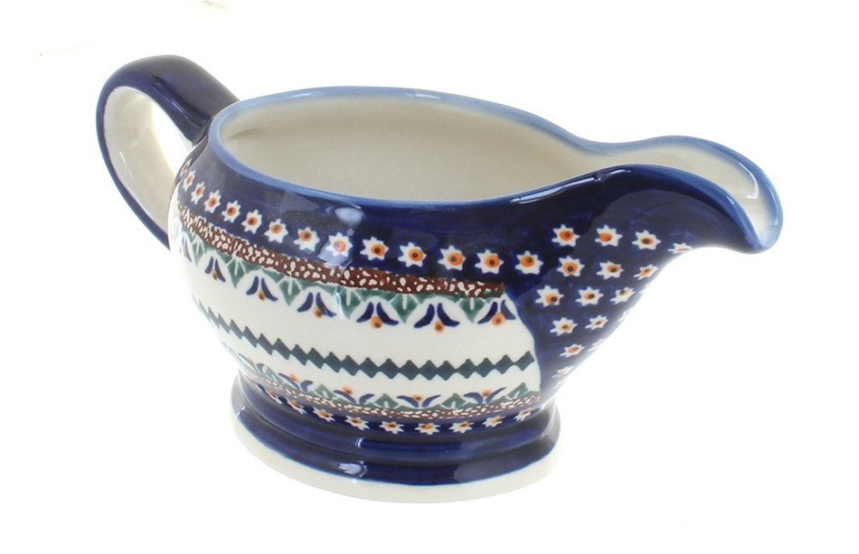 Polish Pottery Daisy Gravy Boat