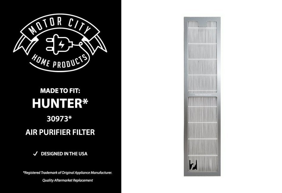 Hunter 30973 Compatible Air Purifier Filter, Motor City Home Products Brand Replacement (1)