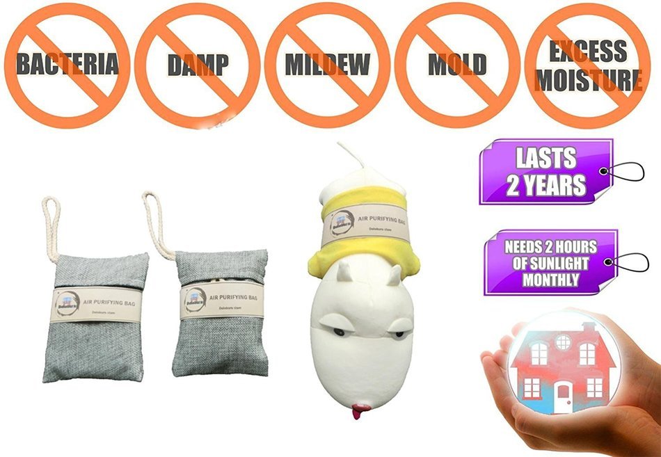 Clearance Sale - Doloburn Natural Auto Air Purifying Bamboo Charcoal Bags, Air Freshener - Removes Odors, Allergens... N2
