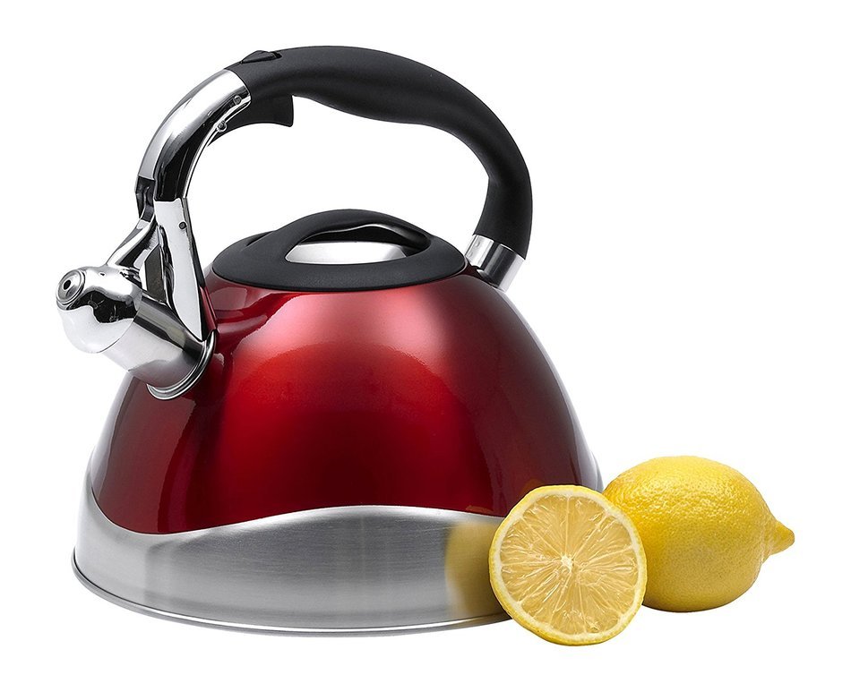 Creative Home Crescendo Whistling Tea Kettle, 3.1-Quart, Black N3