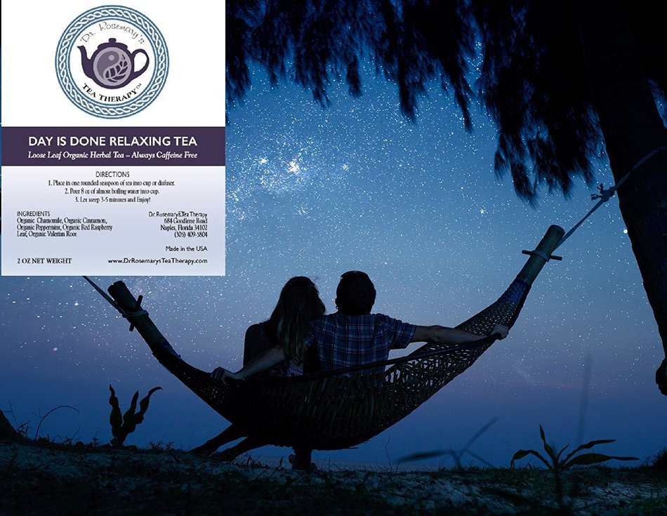 Sleep Tea Aid for Insomnia - Day Is Done Relaxing Blend - Organic Caffeine Free Loose Leaf Herbal Tea- Chamomile...