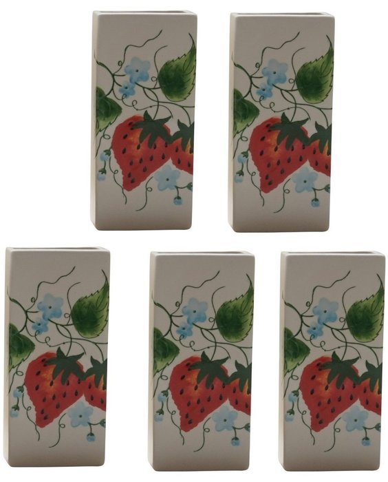 Gicos 57724 Radiators Humidifier, Ceramic, Strawberry Fruit Painting (Pack of 5)