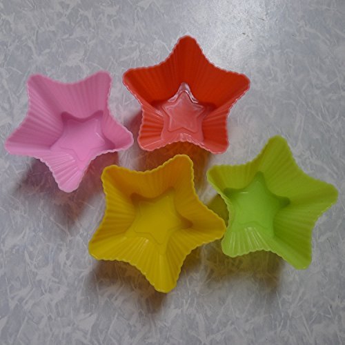Cartoon Silicone Cake Mold Jelly mold /Chocolate molds Star style 4PCS