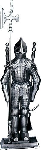Uniflame, F-7520, 4pc Mini Triple Plated Pewter Soldier Fireset