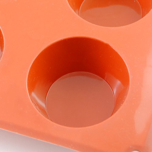 iClover Durable Food Grade Silicone Bakeware Vermilion -6pc Cups Food-grade Bakeware Baking Cake Chocolate Soap...