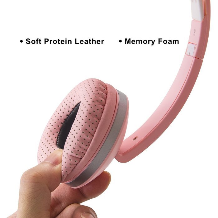 Lightweight Foldable Headphones Adjustable Headband Headsets with Microphone and volume control 3.5mm for kids... N12
