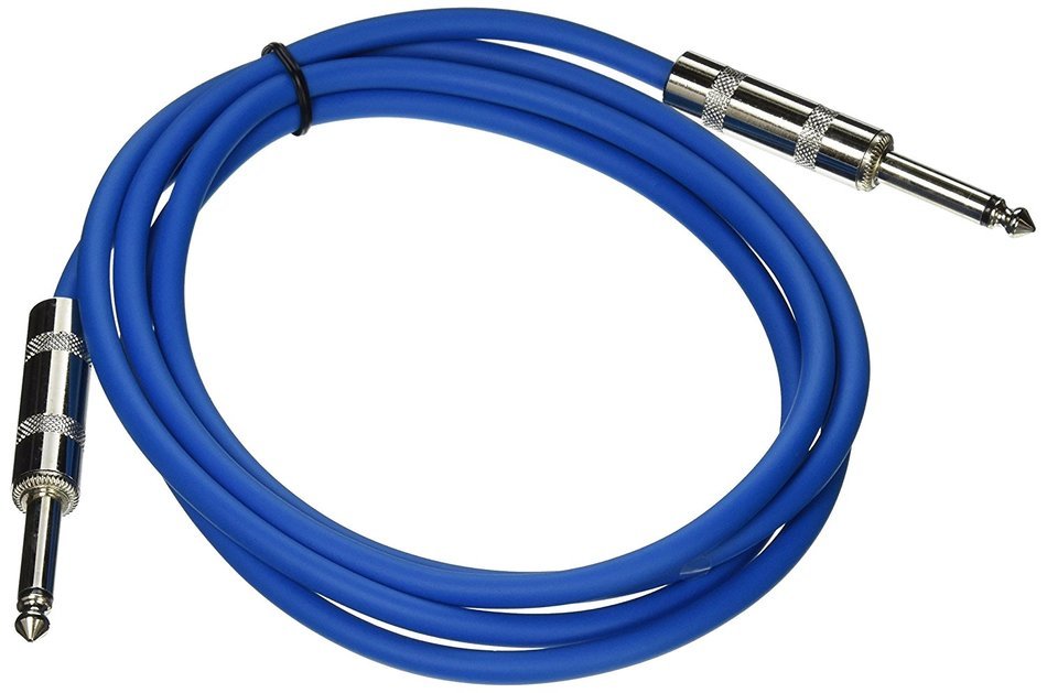 Seismic Audio - SASTSX-6 - 6 Foot TS 1/4" Guitar, Instrument, or Patch Cable Blue