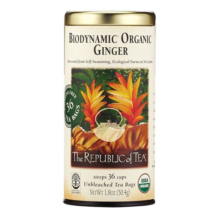 The Republic Of Tea Biodynamic Turmeric Cinnamon Herbal Tea, 36 Tea Bags, Premium 100% Biodynamic Blend N8