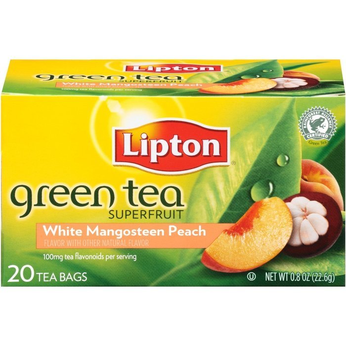 Lipton Green Tea Bags, Superfruit, White Mangosteen & Peach, 20 ct