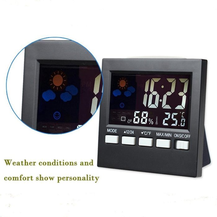 Weather Channel Thermometer, Professional Wireless Weather Station with Temperature, Humidity, Forecast, Clock... N2