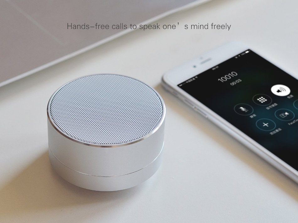 LinDon-Tech Portable Speakers - Super Mini Metal Desk Wireless Powerful Sound Portable Bluetooth Speaker with... N3
