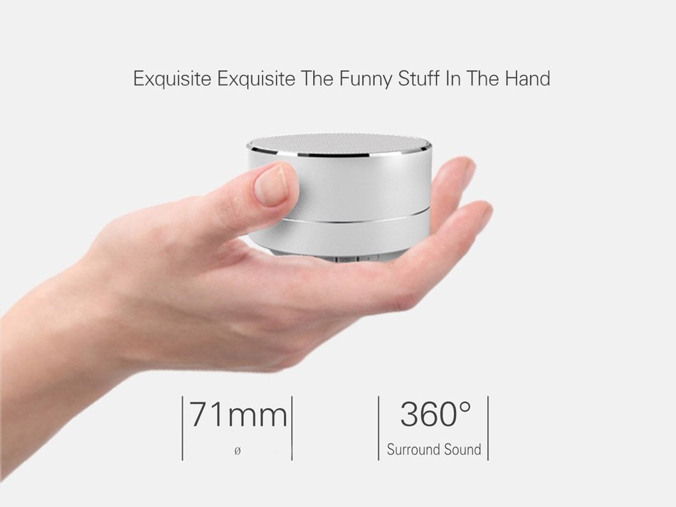 LinDon-Tech Portable Speakers - Super Mini Metal Desk Wireless Powerful Sound Portable Bluetooth Speaker with... N4