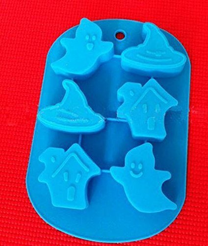 Silicone Ghost Haunted House Cake Candy Molds Chocolate Pudding Mould Ice Cube Tray Fondant Tool Bakeware