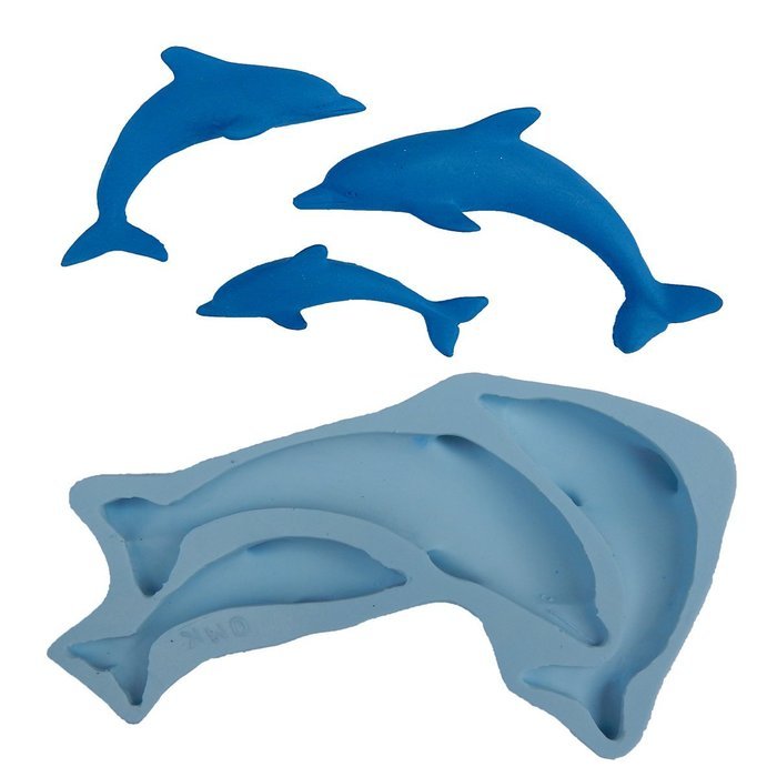 Silicone Molds Dolphin Cake Decorating Fondant Gompaste Supply Dolphin M4859 By Ok Molds N4