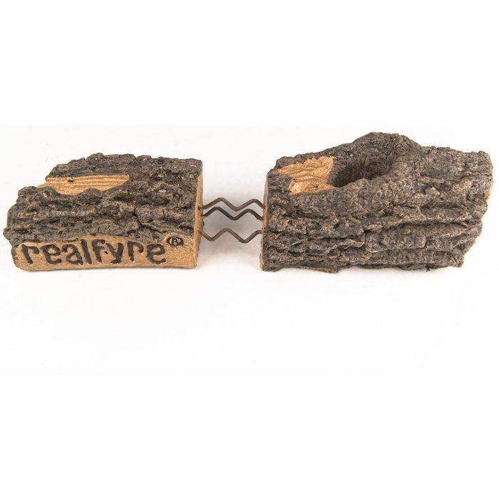 Peterson Real Fyre 24-inch Red Oak Log Set With Vented Propane Ansi Certified G46 Burner - Electronic On/Off Remote N2