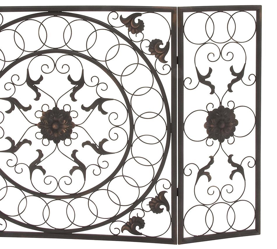 Deco 79 18195 Amazing Metal Fire Screen, 55" W x 32" H N2