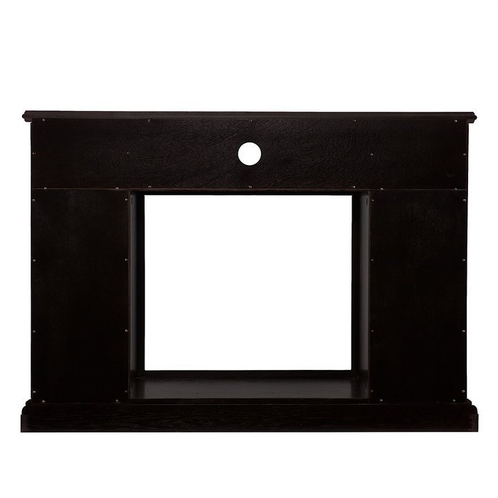 Marianna Media Fireplace - Ebony w/ Reversible Dark Antique N7