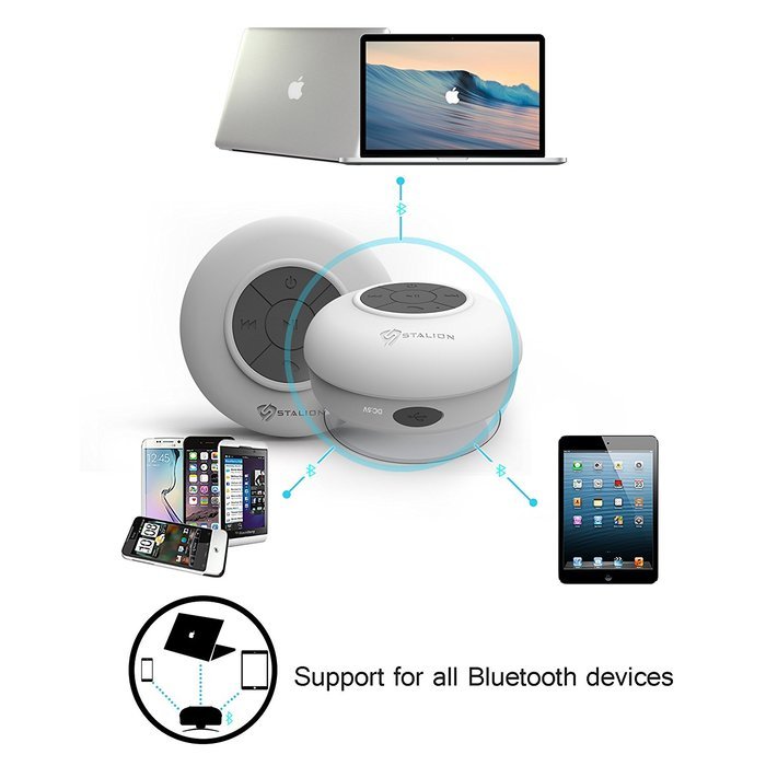 Stalion SS-SHWR-BTBLU Waterproof Bluetooth Portable Audio System (Cyan Blue) N13