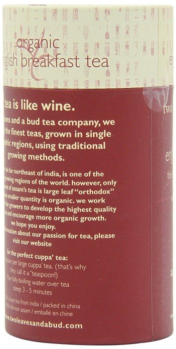 Two Leaves and a Bud Organic English Breakfast Tea, 3.5-Ounce Package