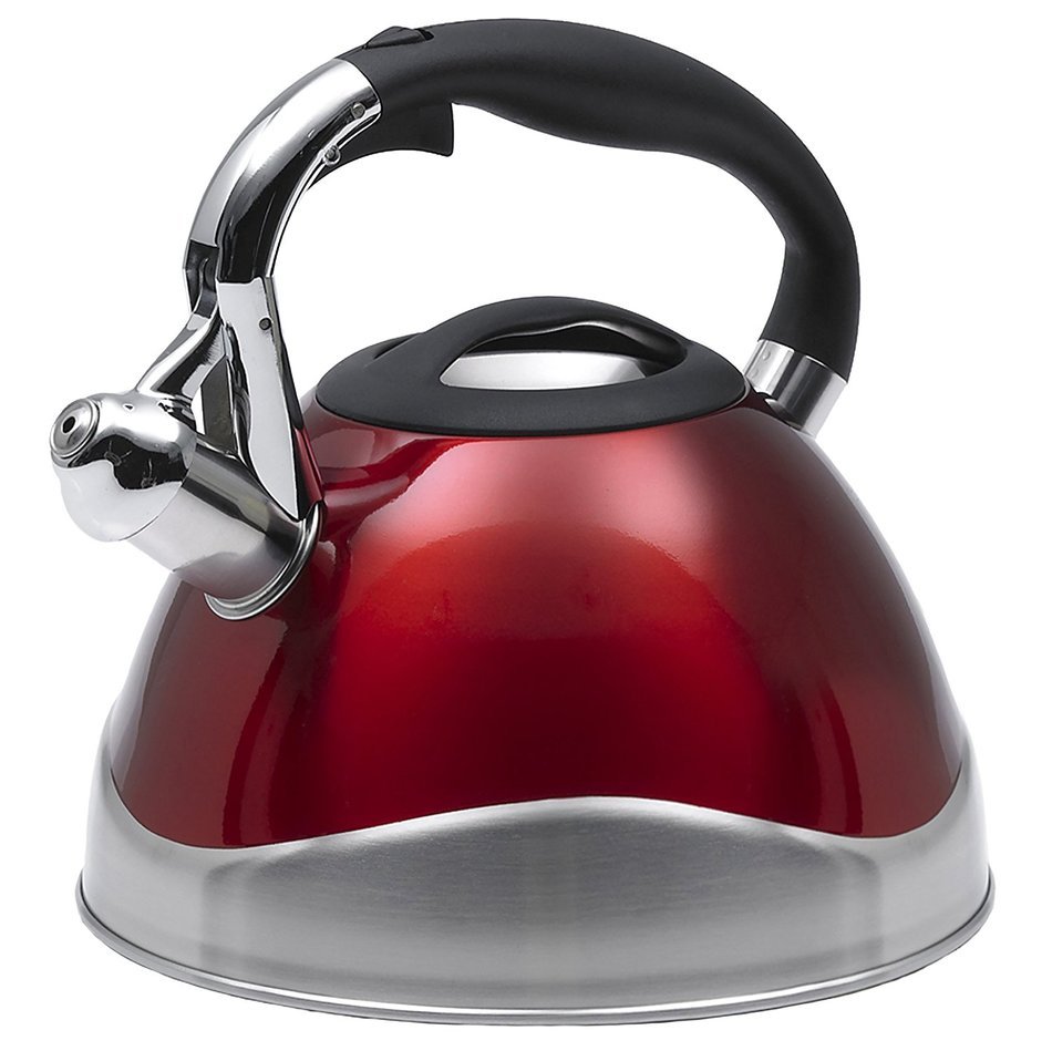 Creative Home Crescendo Whistling Tea Kettle, 3.1-Quart, Black N4