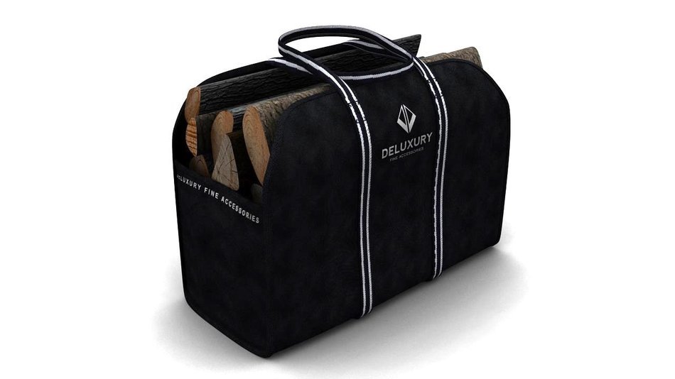 Firewood Carrier - Deluxury Fireplace Accessories: Max Load Canvas Log Tote and Bag