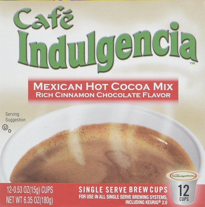 Caf&eacute; Indulgencia Mexican Hot Chocolate, 12 Count (Pack of 6) (Compatible with 2.0 Keurig Brewers) N19
