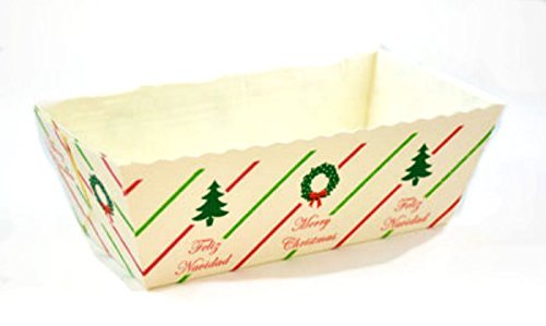 White Christmas Loaf Paper Mold - 5.25''x2.5'' (Pack of 25)